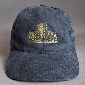 VINTAGE MGM/UA Home Video USED Hat (Marbled Black, Strapback, Promo, MGM, UA)